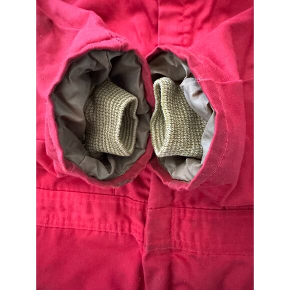Vintage Wells Blizzard Pruf red overalls zippered collared suit medium - Picture 10 of 16